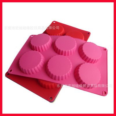 東莞宏旭 通過LFGB檢測的硅膠6格蛋糕模，品質與安全之選